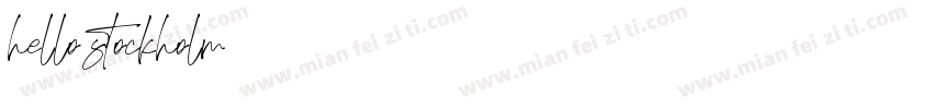 hello stockholm字体转换